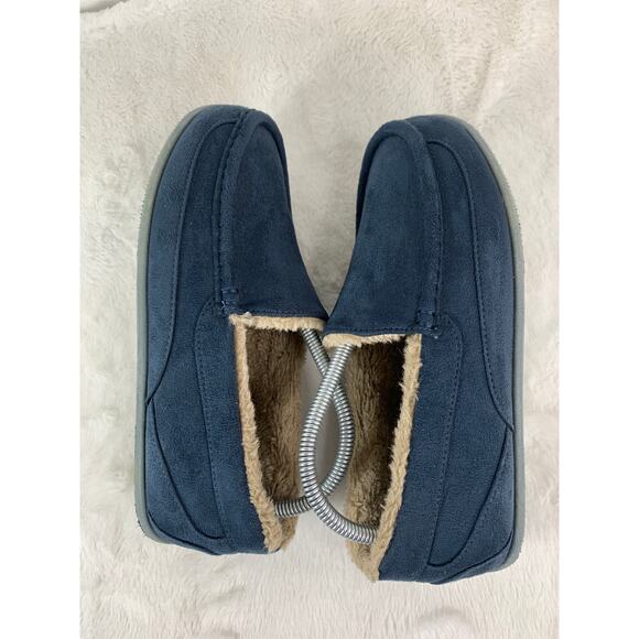 Deer Stags Men's LIL SPUN Moccasin Slippers Navy Blue Size 7 - Picture 5 of 8